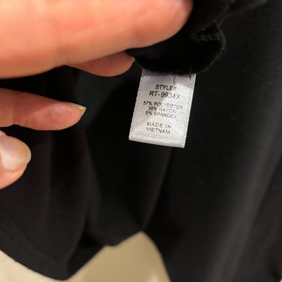 Zanzea Black Short Sleeve Pullover Polyester Blend Shirt sz 2XL - Picture 3 of 5